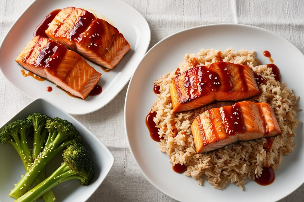 Teriyaki Salmon with Rice