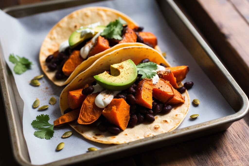 Meal Prep Ideas Sweet Potato and Black Bean Tacos