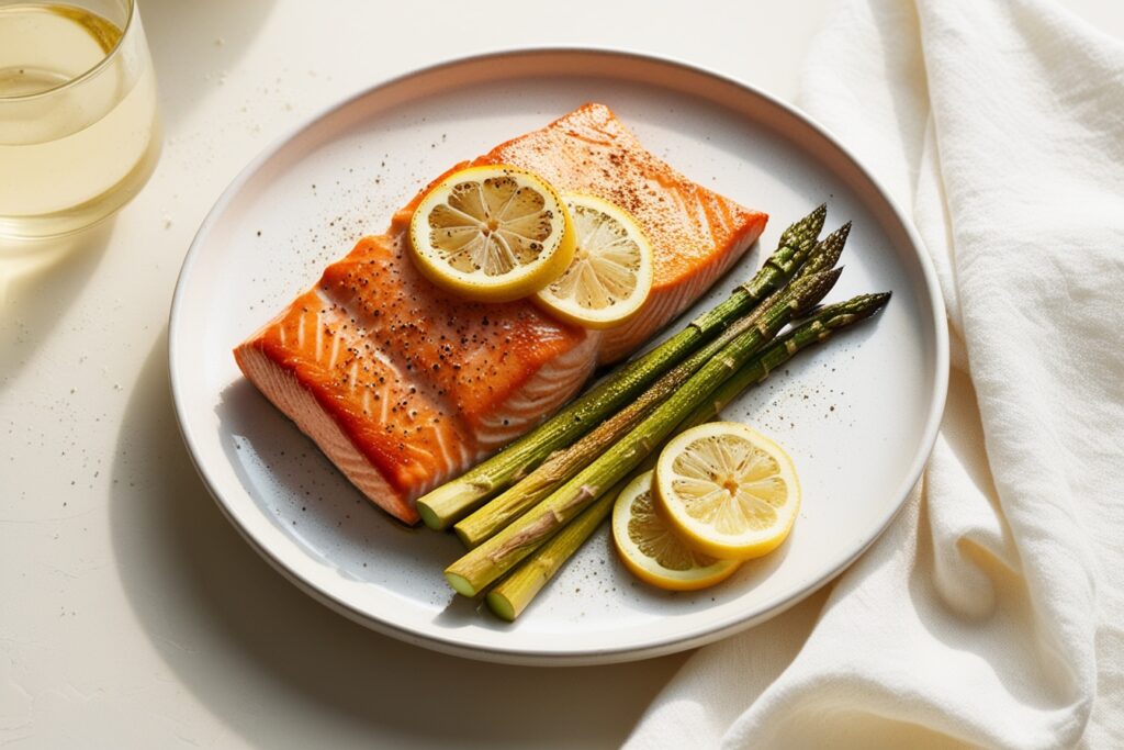 Baked Salmon with Asparagus