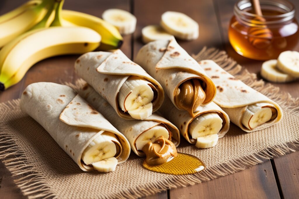 Meal Prep Ideas Almond Butter Banana Wraps