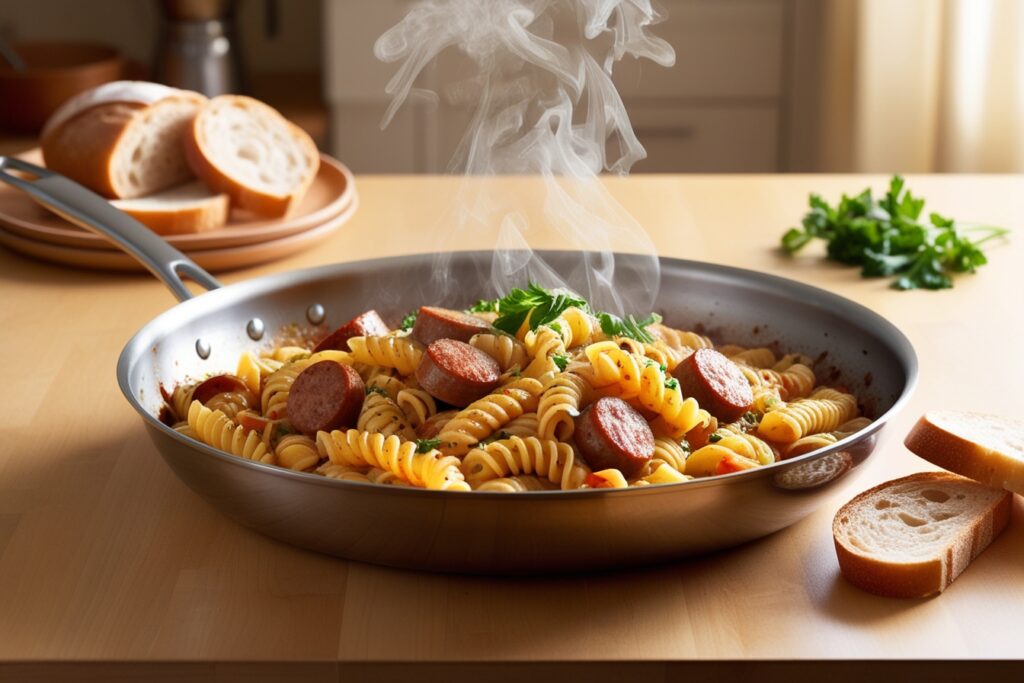 One-Pan Cavatappi and Sausage