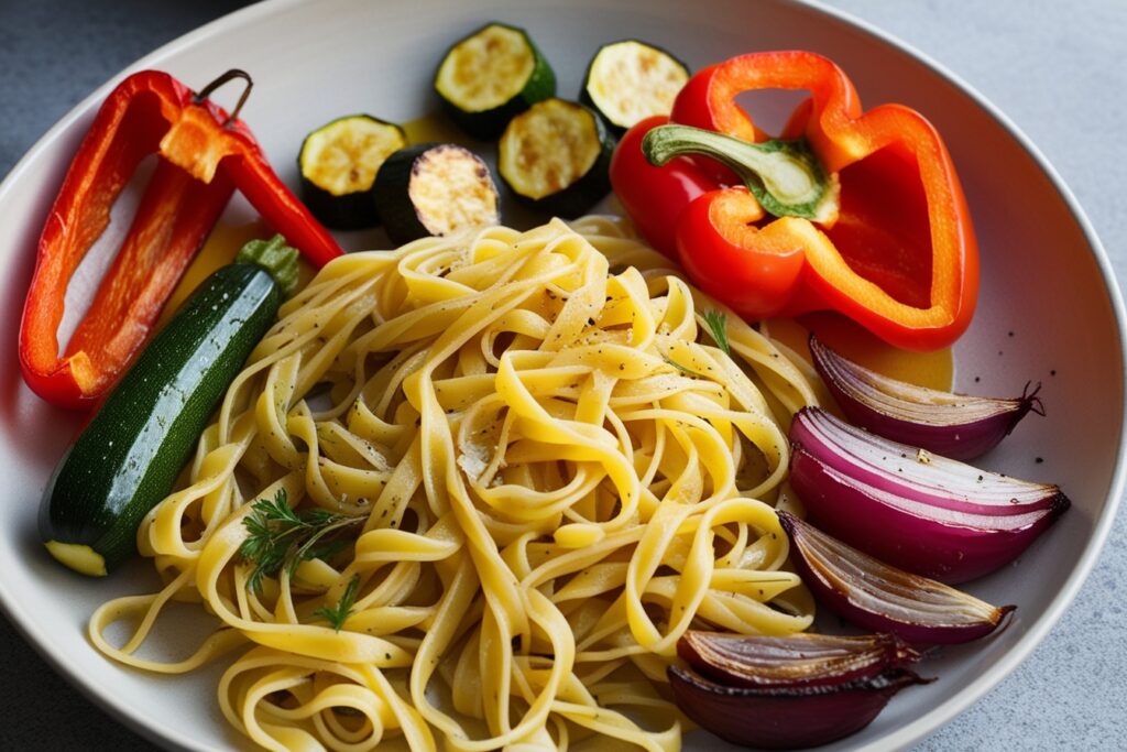 Capellini with Roasted Vegetables