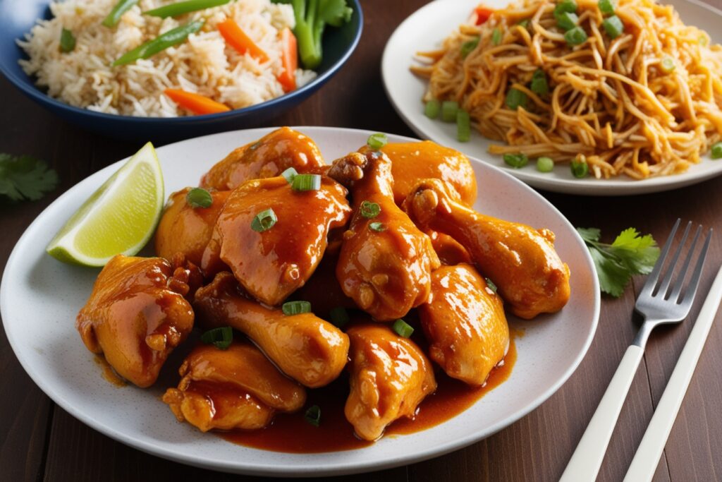 Panda Express Hot Orange Chicken: Fried rice or noodles