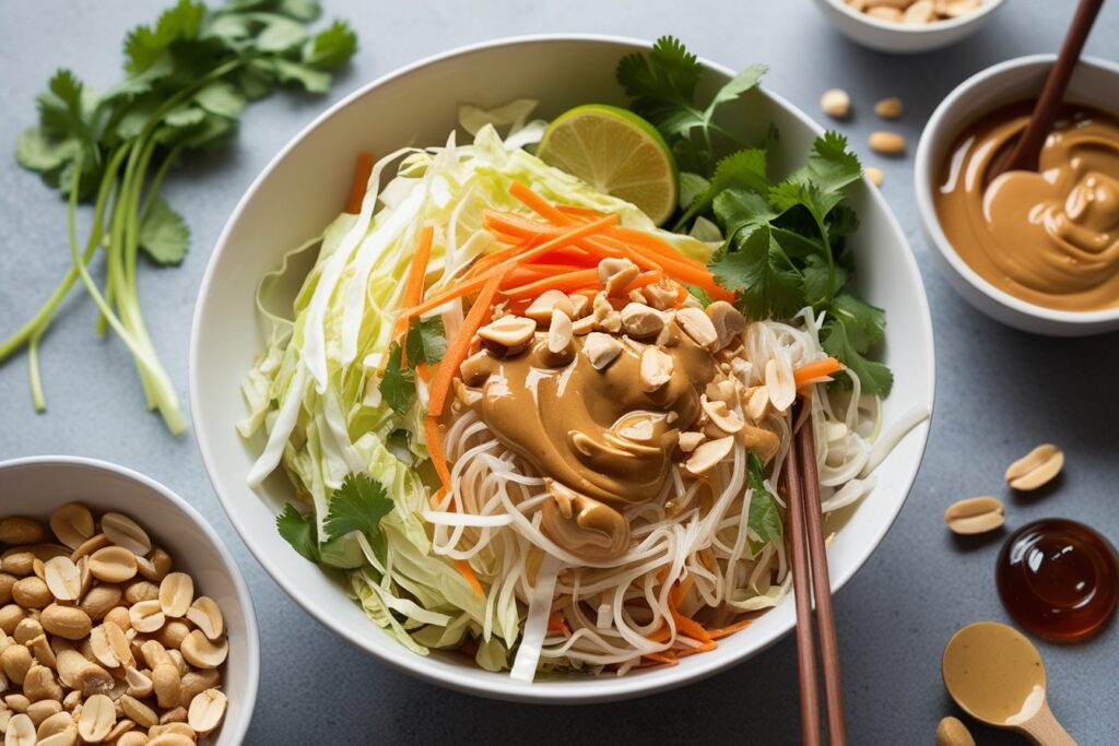 Vermicelli Salad with Peanut Dressing