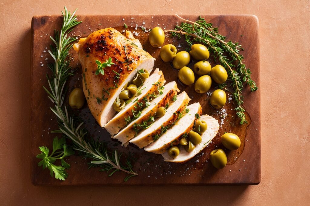 Castelvetrano Olive and Herb Stuffed Chicken