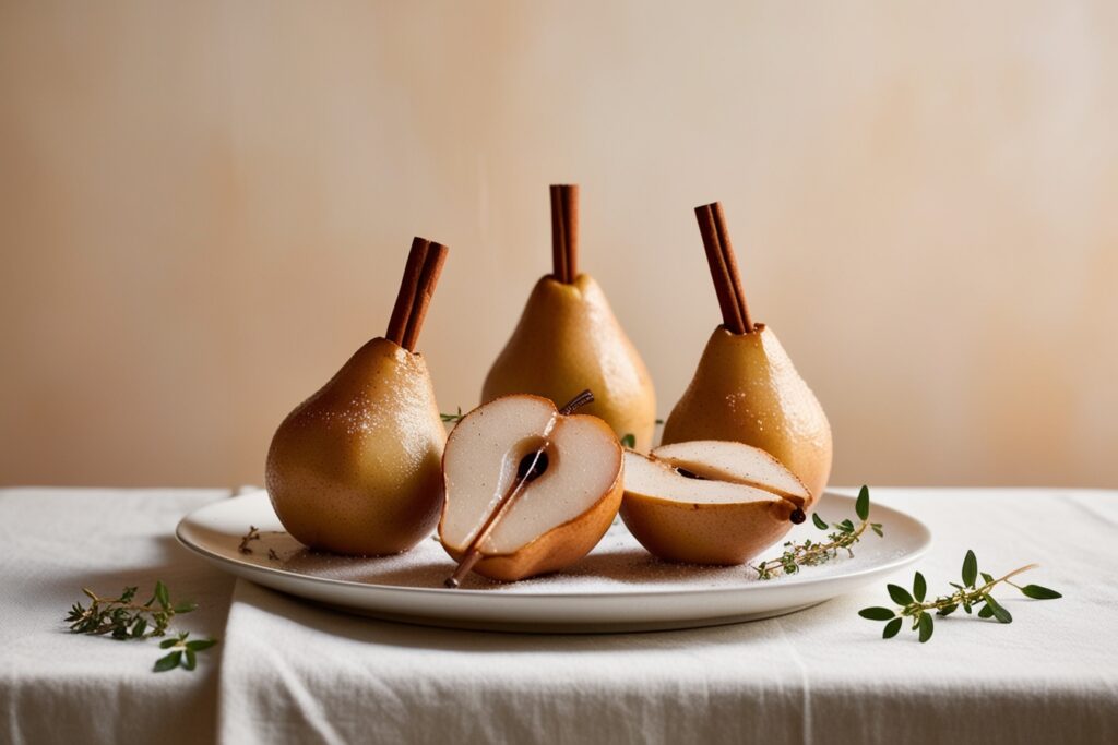 Baked Cinnamon Stick Pears