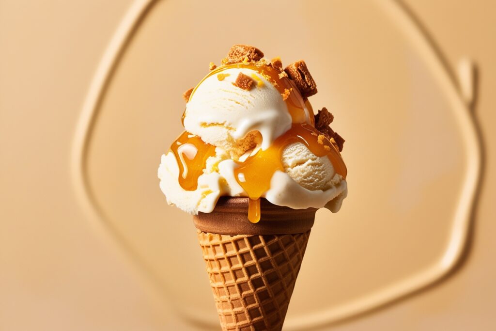 Honey comb-Infused Ice Cream