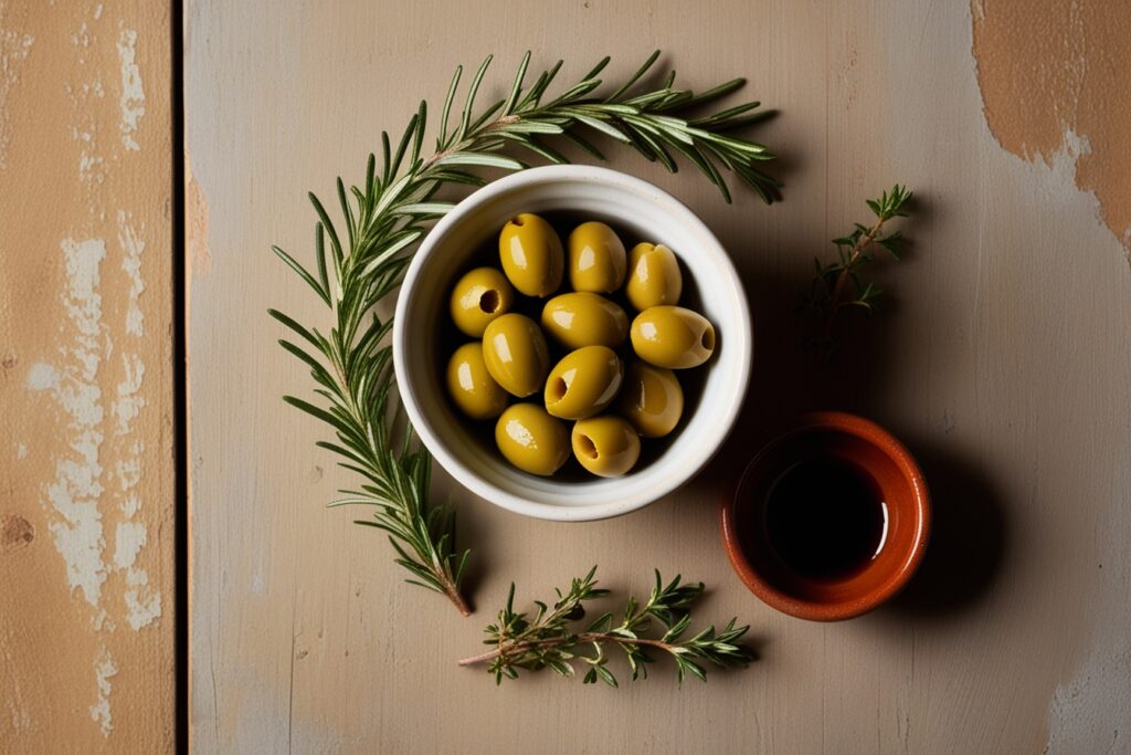 Baked Castelvetrano Olives with Herbs