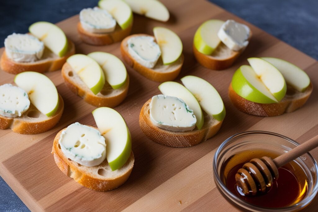 Havarti Cheese and Apple Crostini