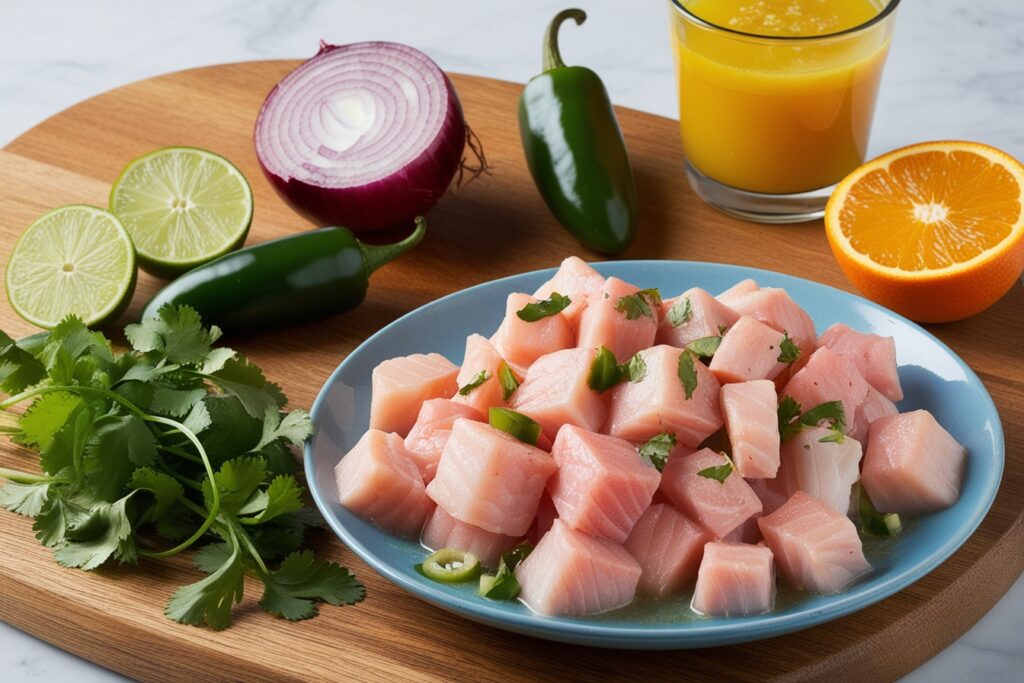 Ingredients:Wahoo Ceviche