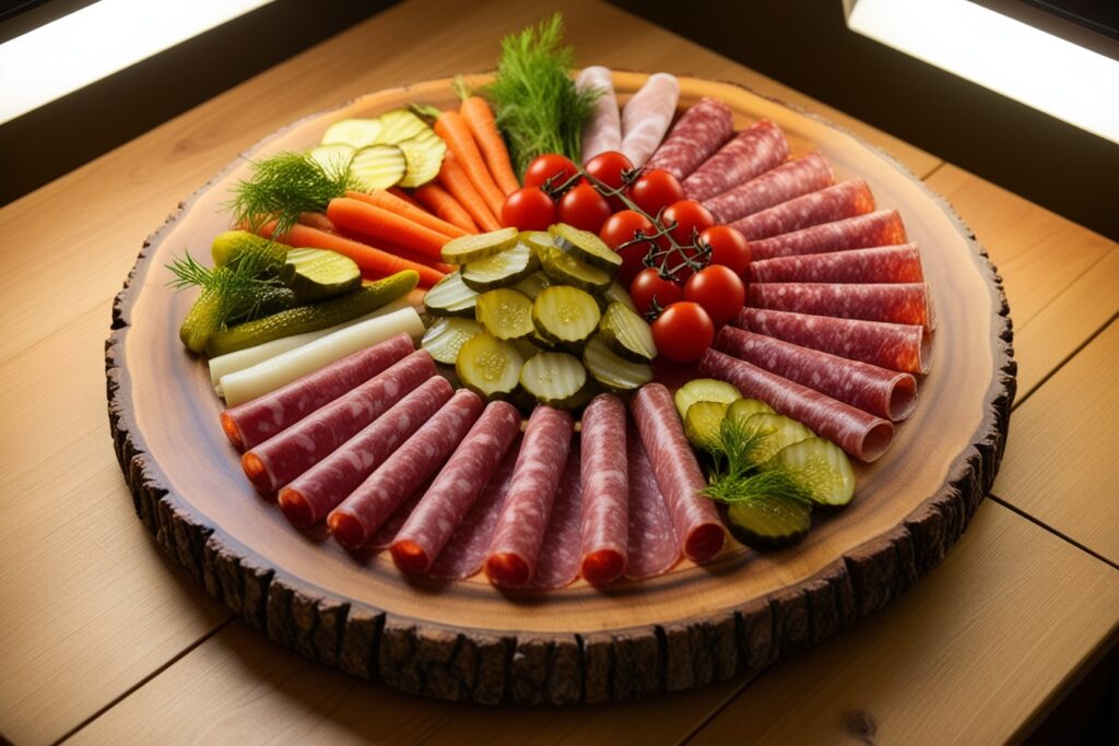 Arrange the Pickles and Charcuterie