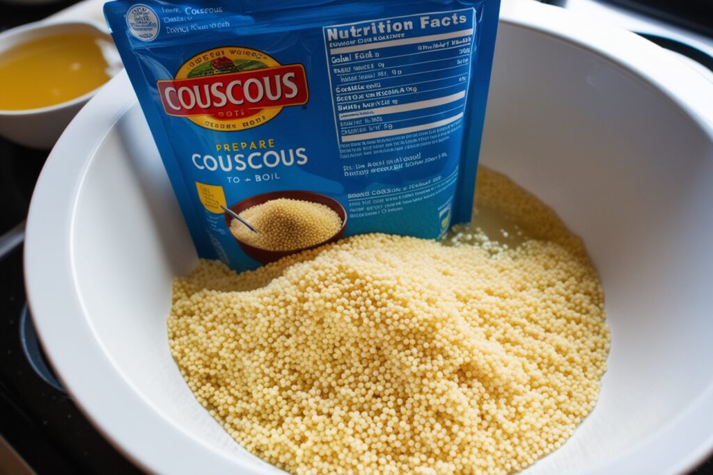 Prepare couscous according to package directions.