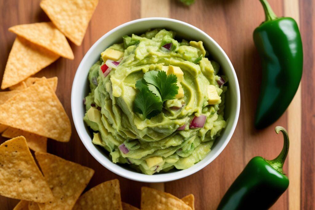 spicy Serrano Pepper Guacamole