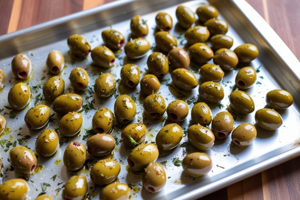 Spread on a baking sheet