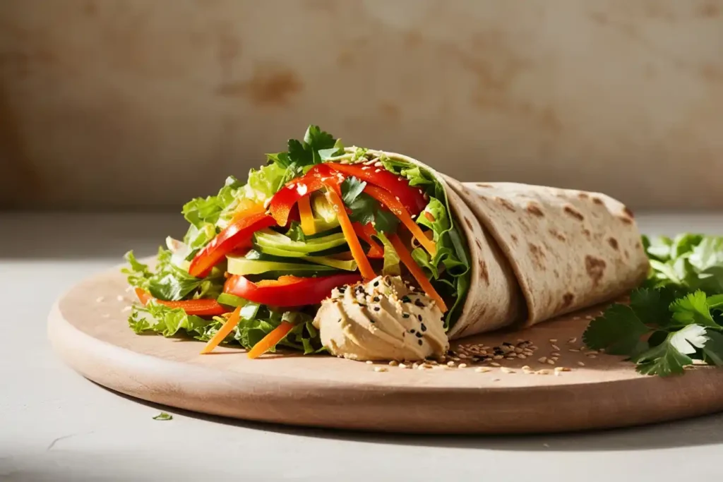  five Minute timer Veggie Wrap