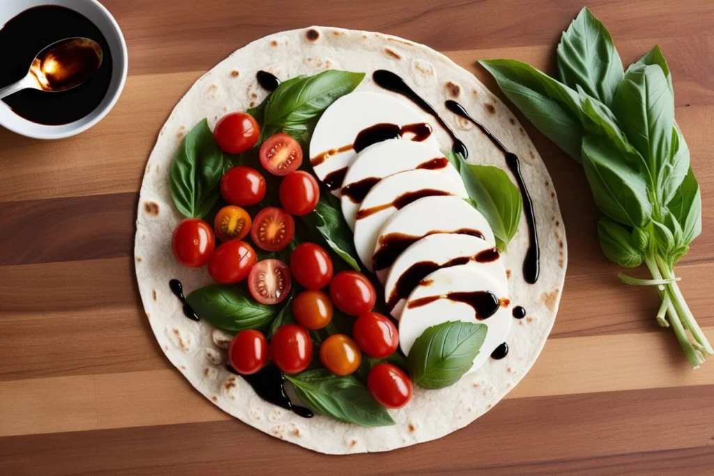 5-Minute Timer Recipes :Caprese Salad Wrap