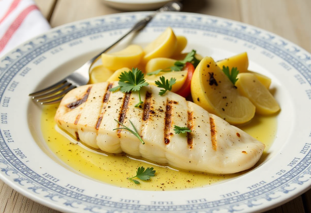 Grilled Branzino with Garlic Butter