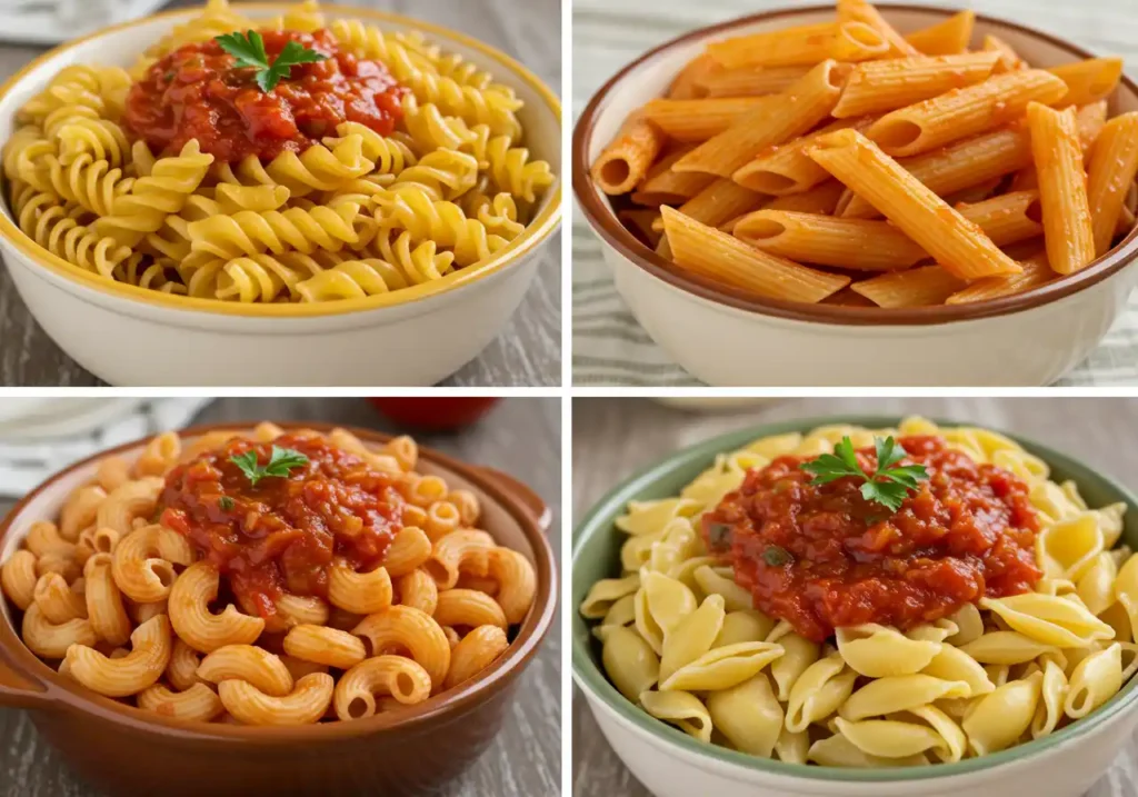 A close-up of a steaming plate of Italian cooking pasta recipes with rich sauce, garnished with fresh herbs and cheese.